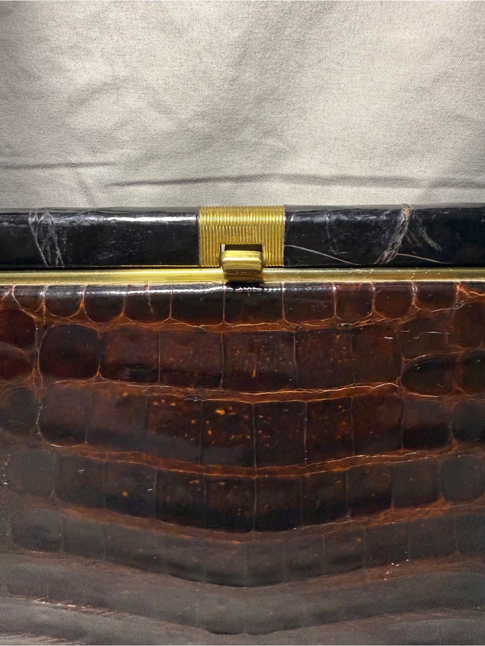 Bellestone Vintage croc handbag - Picture 3 of 5